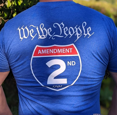 2nd Amendment Highway T-Shirt - Dodger Blue