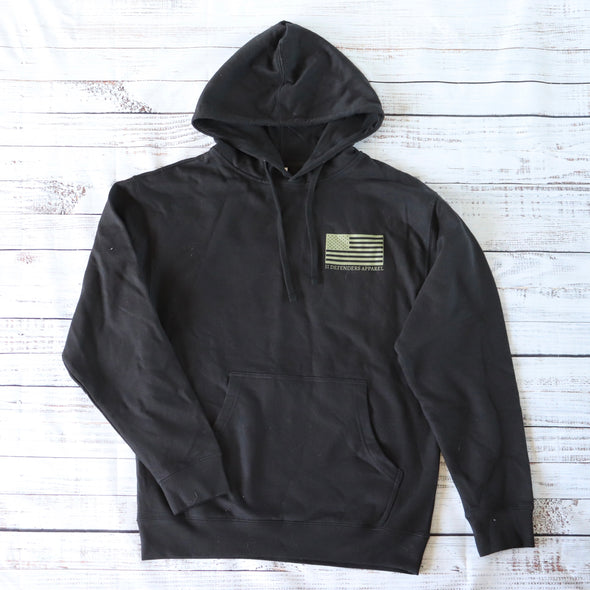 Don't Tread On Me Hoodie Sweatshirt Black - Main Image